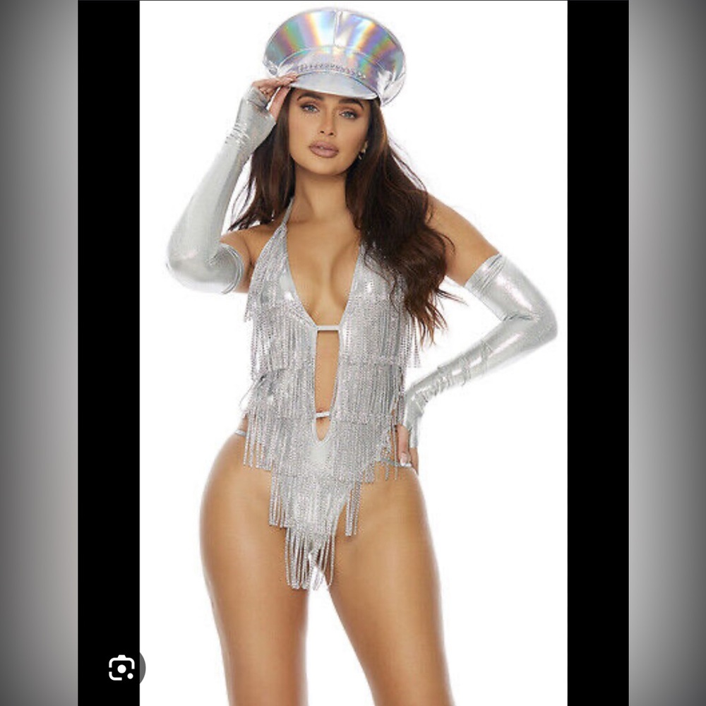 Forplay Silver Fringe Costume